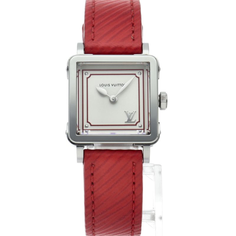 Louis Vuitton Amplisse PM Watch SS Leather Silver Polished — view 2
