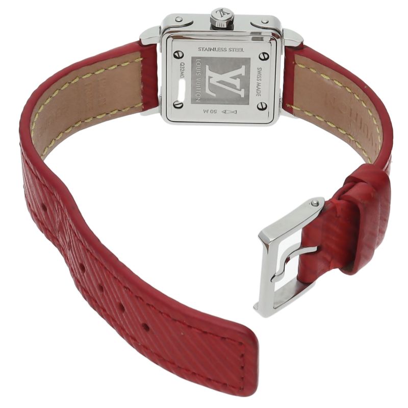 Louis Vuitton Amplisse PM Watch SS Leather Silver Polished — view 5
