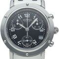 Hermes Clipper Boys Watch Chronograph SS Black Polished