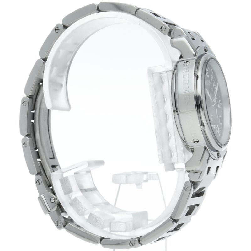 Hermes Clipper Boys Watch Chronograph SS Black Polished — view 4