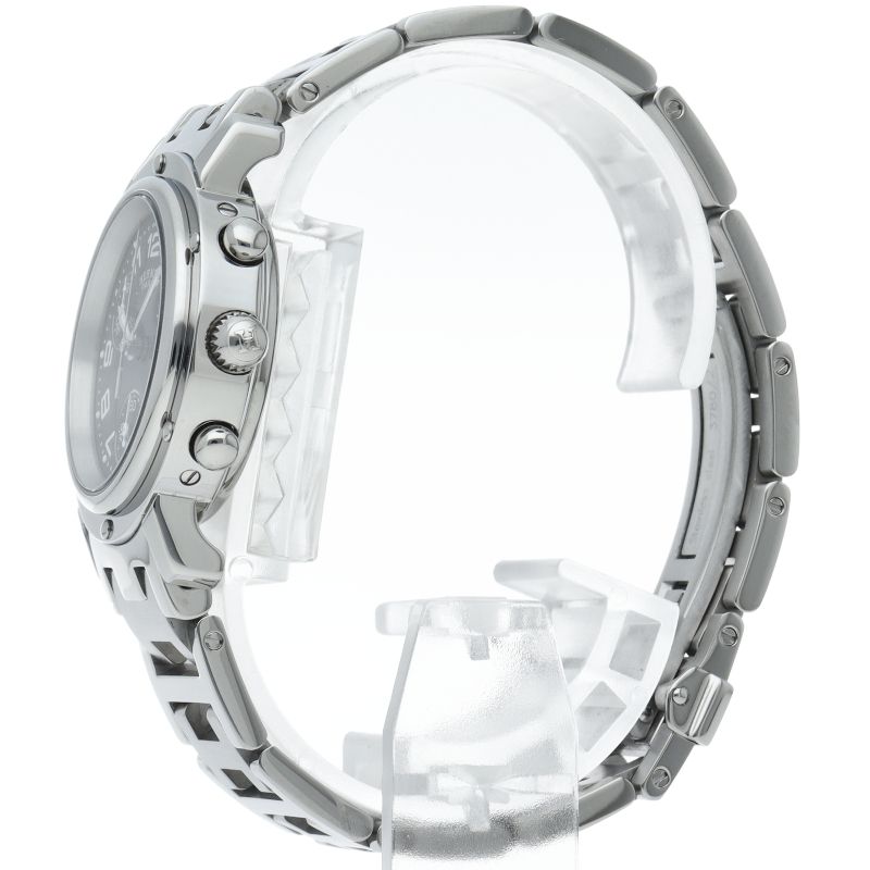Hermes Clipper Boys Watch Chronograph SS Black Polished — view 3