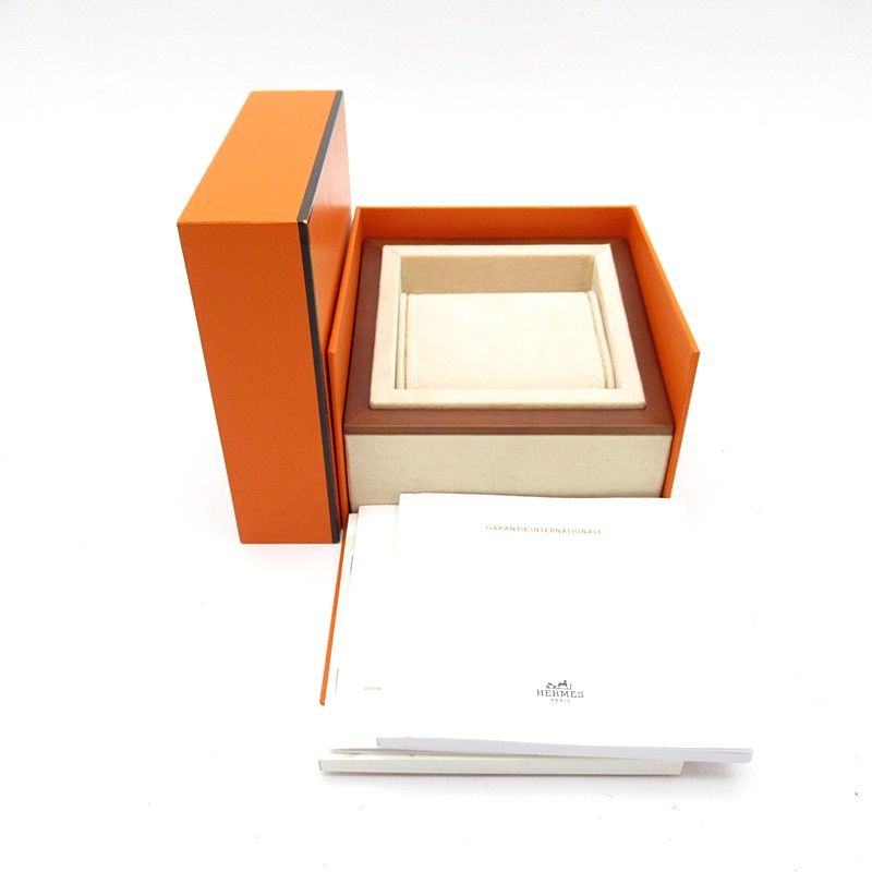 Hermes Watch Mini Diamond Bezel Shell Box 18k Pink Gold — view 6