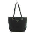 Prada Triangle Plate Tote Nylon Black