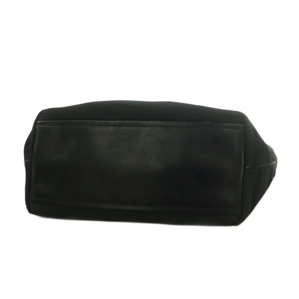 Prada Triangle Plate Tote Nylon Black — view 4