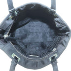 Prada Triangle Plate Tote Nylon Black — view 6