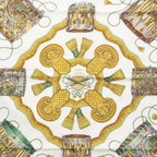 Hermes Carre 90 les Tambours Taiko Silk Scarf Green — view 6