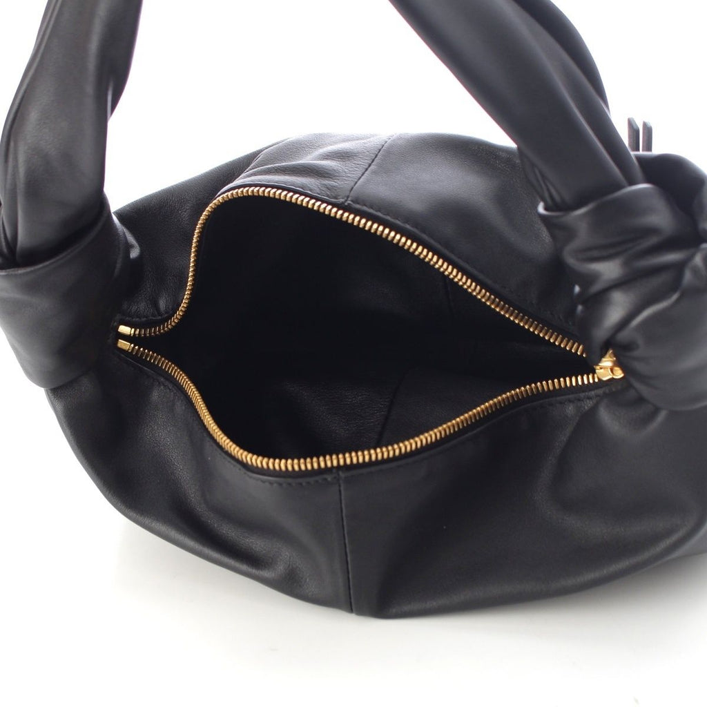 Bottega Veneta Double Knot Leather Mini Handbag Black — view 6
