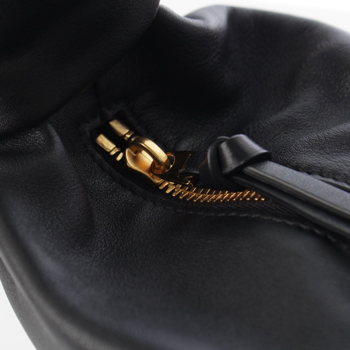 Bottega Veneta Double Knot Leather Mini Handbag Black — view 8
