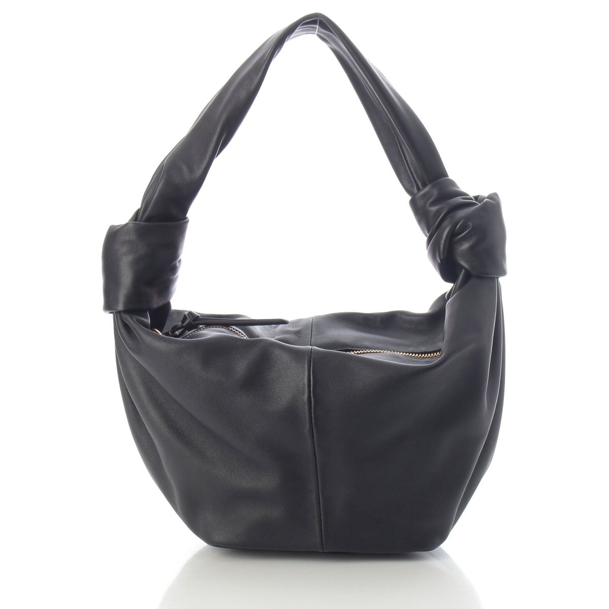 Bottega Veneta Double Knot Leather Mini Handbag Black