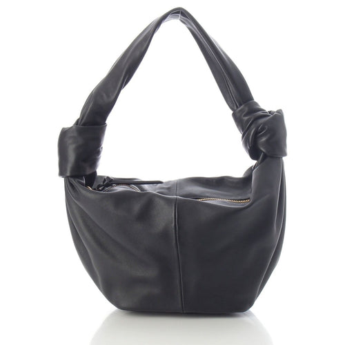 Bottega Veneta Double Knot Leather Mini Handbag Black