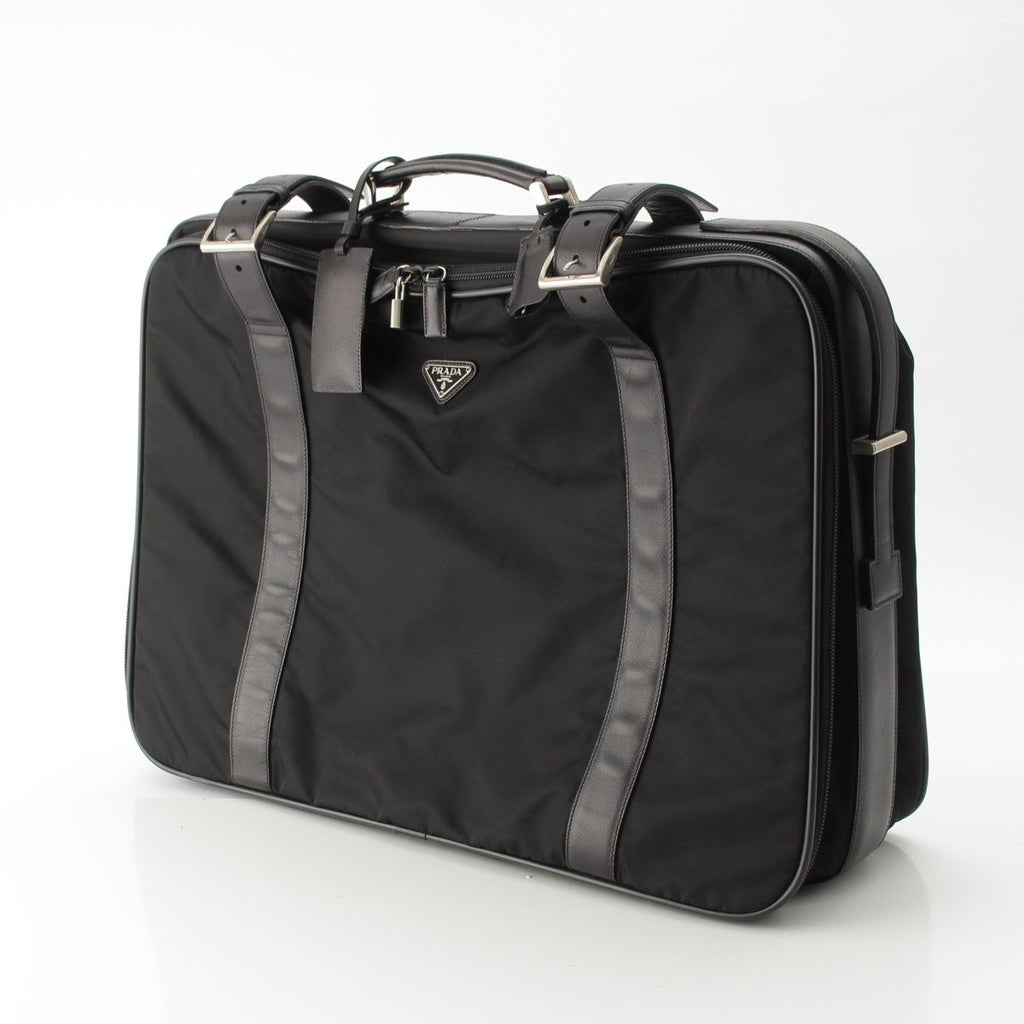 Prada Tessuto Nylon Travel Bag Case Triangle Logo a Black — view 2