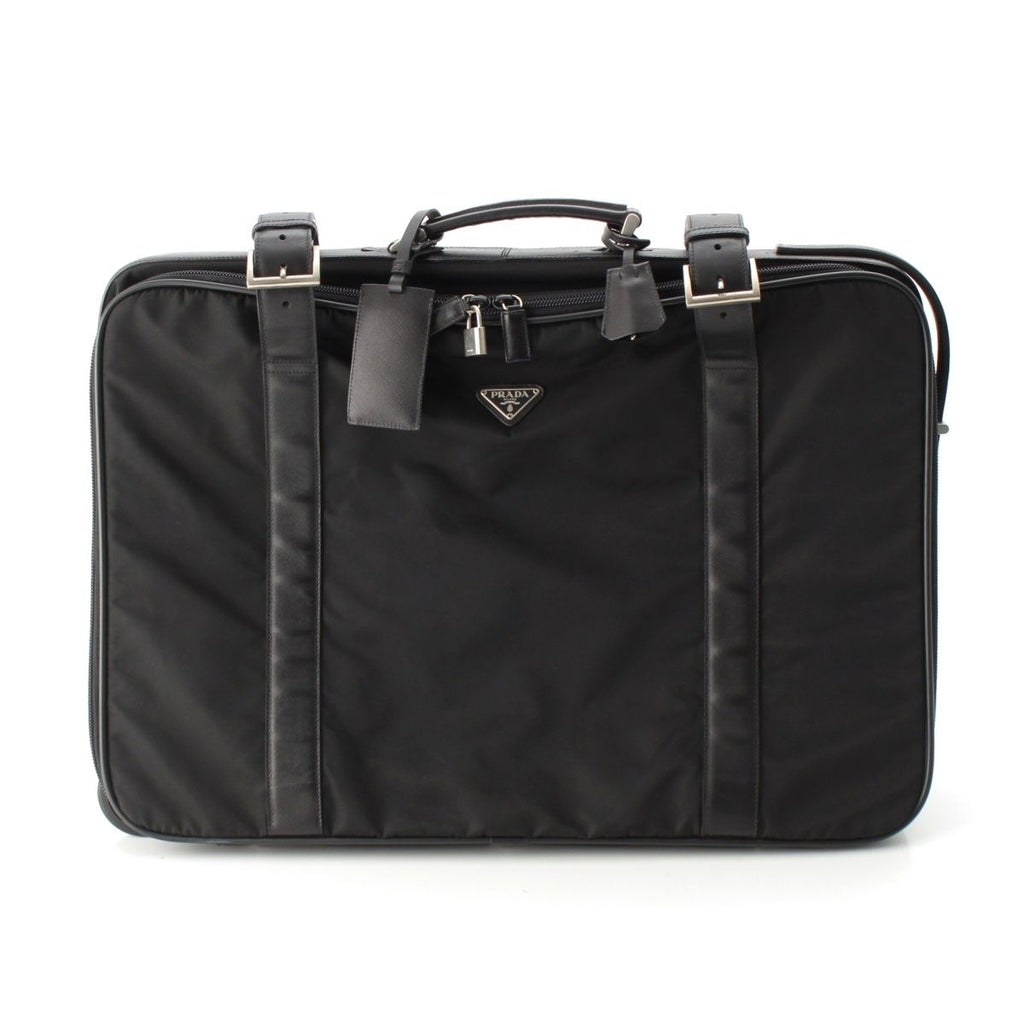 Prada Tessuto Nylon Travel Bag Case Triangle Logo a Black
