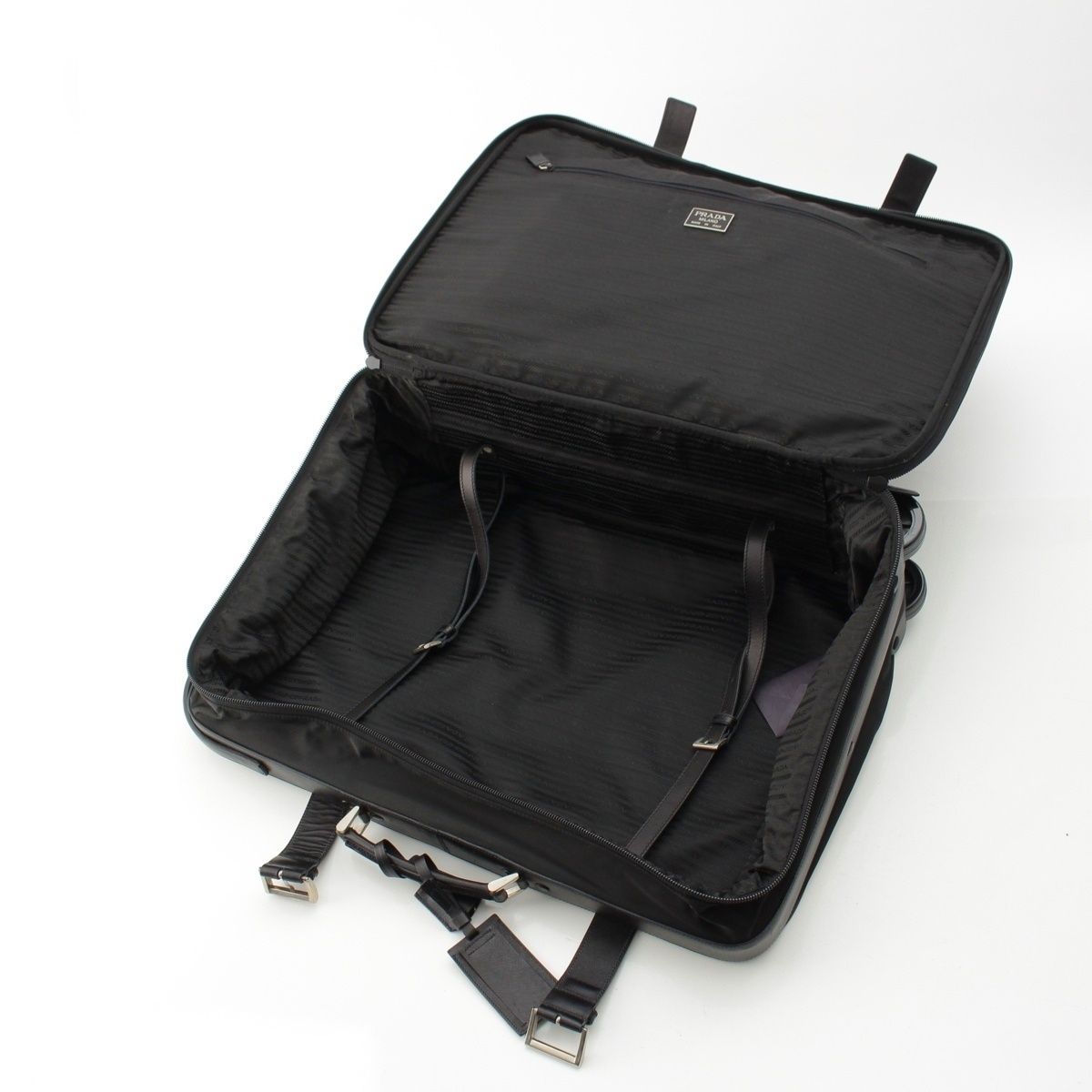 Prada Tessuto Nylon Travel Bag Case Triangle Logo a Black — view 7