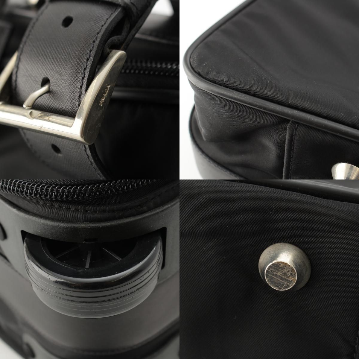 Prada Tessuto Nylon Travel Bag Case Triangle Logo a Black — view 9