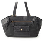 Prada Leather Nylon Trim Handbag Black — view 2
