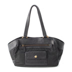 Prada Leather Nylon Trim Handbag Black