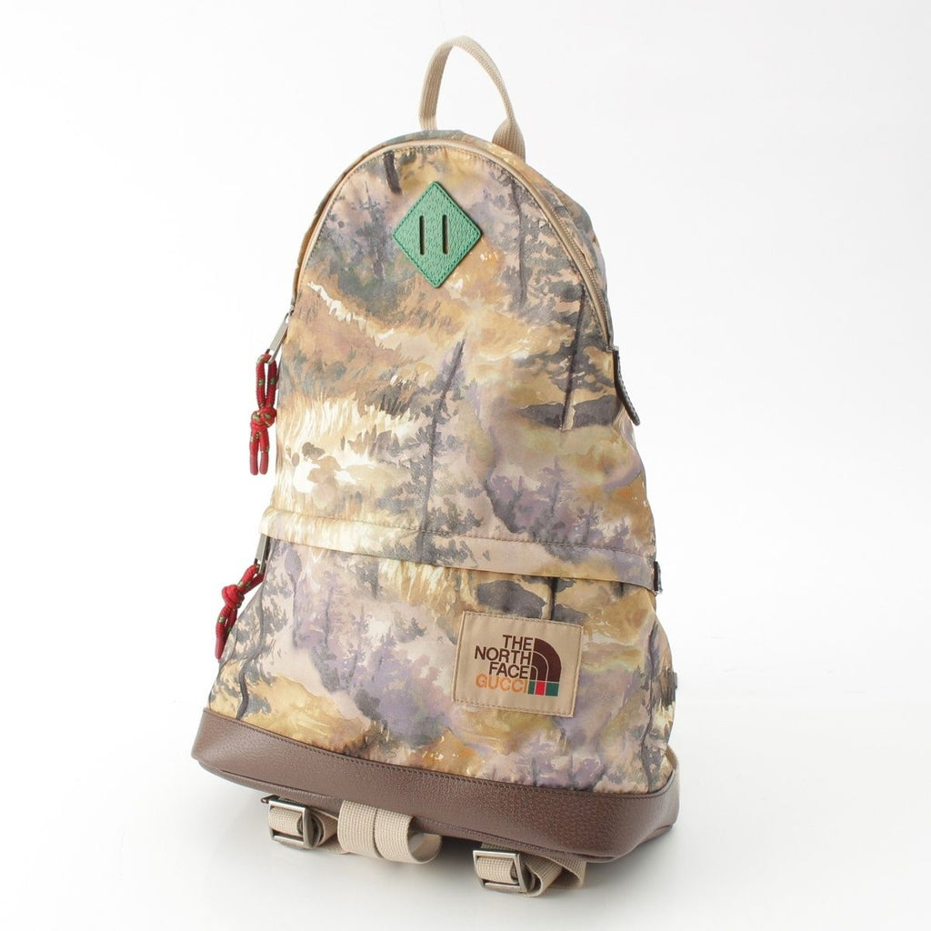 Gucci North Face the Nylon Leather Backpack Beige — view 2