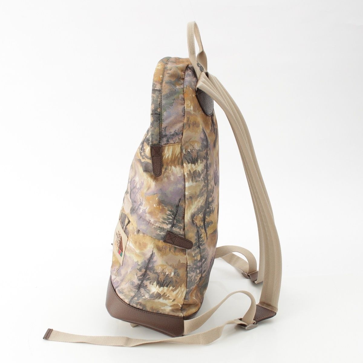 Gucci North Face the Nylon Leather Backpack Beige — view 3