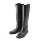 Celine Logo Anais Riding Boots Shoes Black