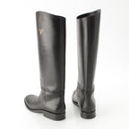 Celine Logo Anais Riding Boots Shoes Black — view 4