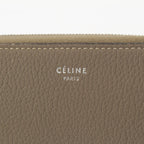 Celine Leather Large Multi Function Round Zip Wallet Gray — view 5
