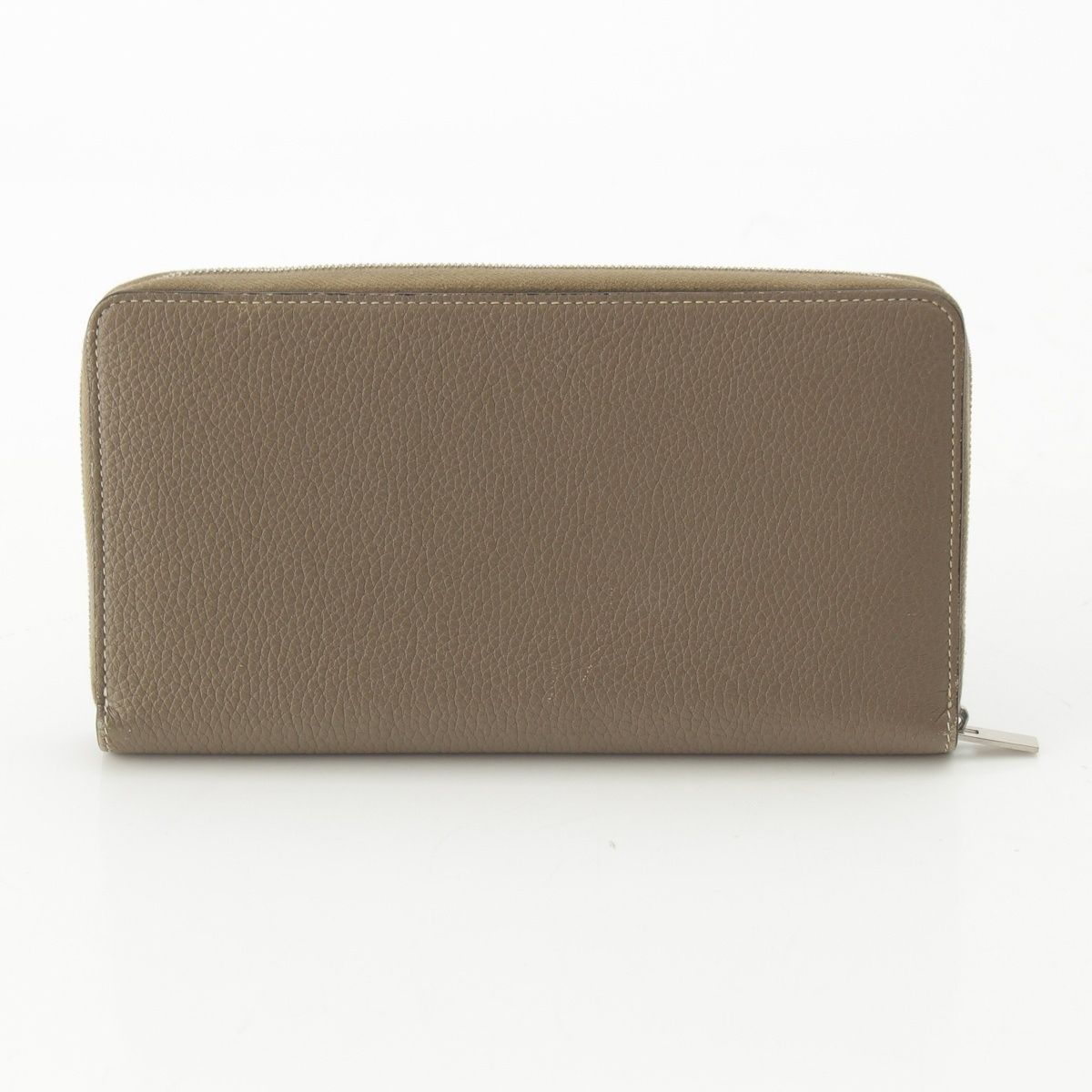 Celine Leather Large Multi Function Round Zip Wallet Gray — view 2