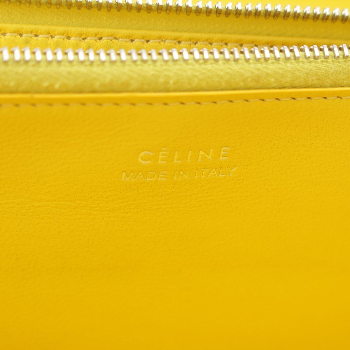 Celine Leather Large Multi Function Round Zip Wallet Gray — view 4