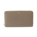 Celine Leather Large Multi Function Round Zip Wallet Gray