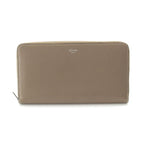Celine Leather Large Multi Function Round Zip Wallet Gray
