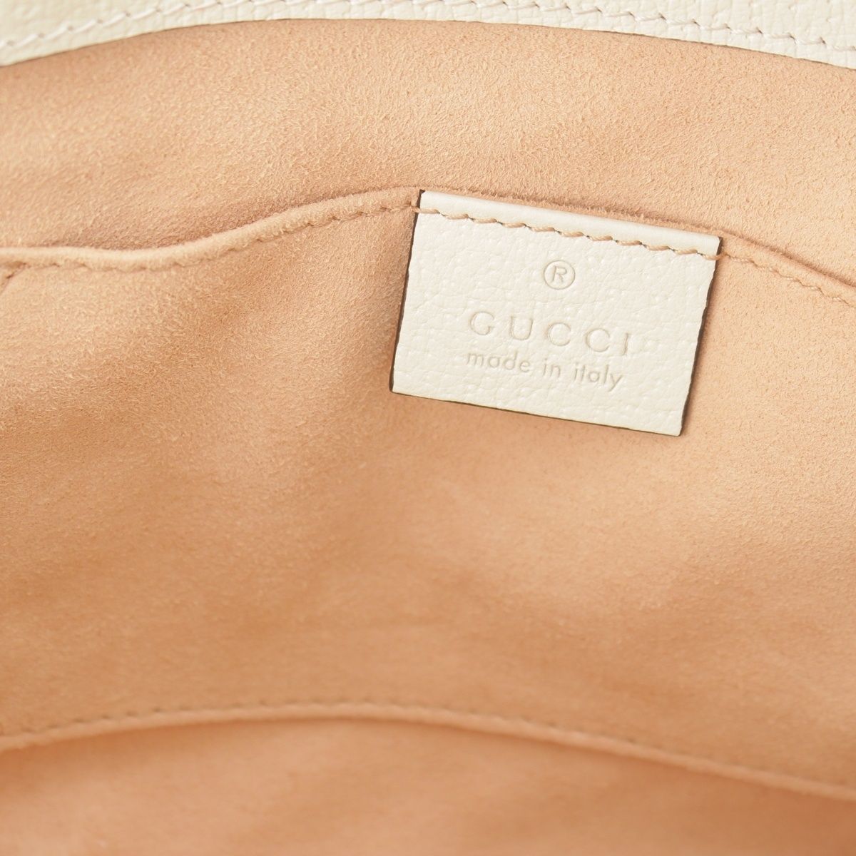 Gucci GG Floras Mall Ophidia Leather Chain Shoulder Bag Floral Pattern White — view 7