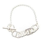 Hermes Alea II Chaine D'ancre Bracelet 925 Sterling Silver PM