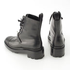 Hermes Funk Leather Kelly Lace Up Boots Black — view 4