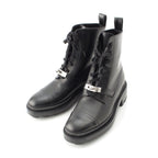 Hermes Funk Leather Kelly Lace Up Boots Black
