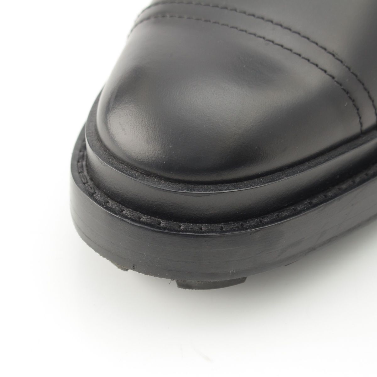 Hermes Funk Leather Kelly Lace Up Boots Black — view 7