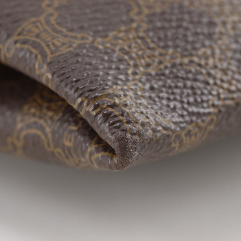 Celine Triomphe Macadam Pattern Vintage Brown Tote — view 4