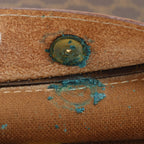 Celine Triomphe Macadam Pattern Vintage Brown Tote — view 8