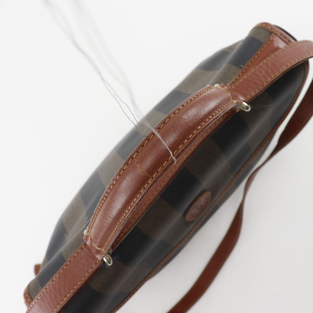 Fendi Pecan Pattern 2-Way Shoulder Vintage Brown Handbag — view 5