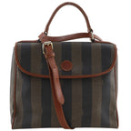 Fendi Pecan Pattern 2-Way Shoulder Vintage Brown Handbag