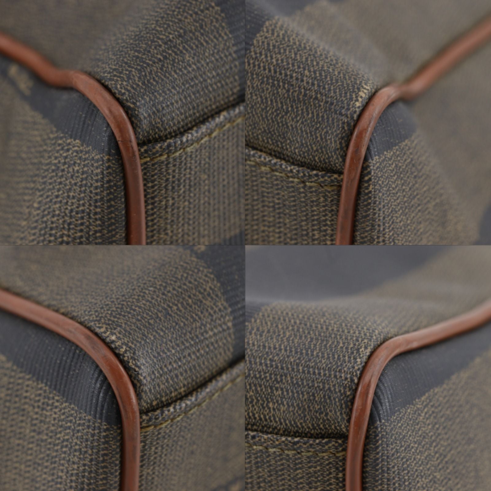 Fendi Pecan Pattern 2-Way Shoulder Vintage Brown Handbag — view 4