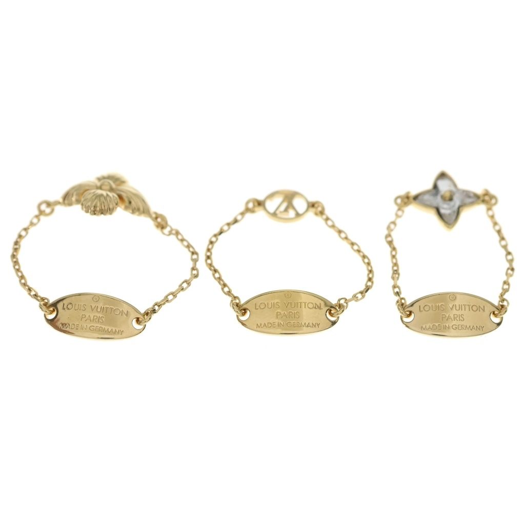 Louis Vuitton Set Bague Blue Mingstrasse Ring Rhinestone Gold Plated — view 2