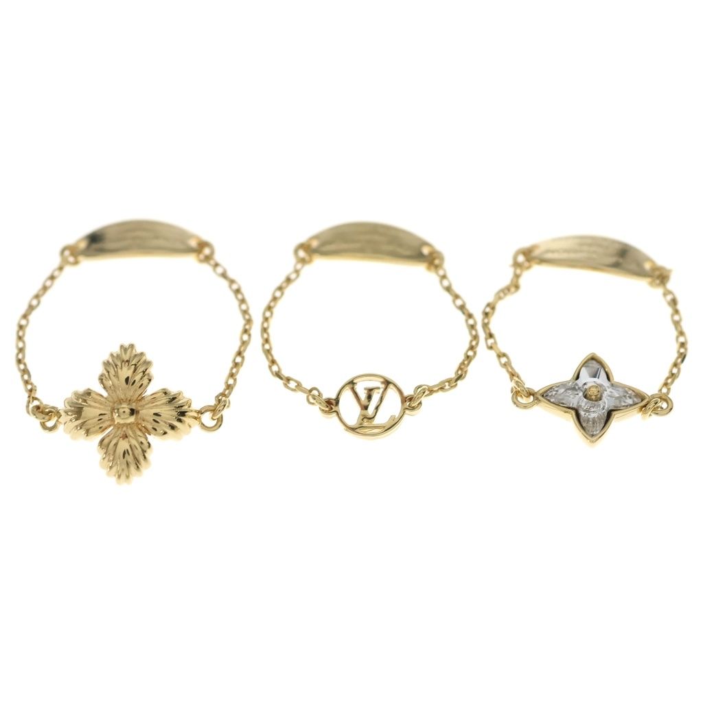 Louis Vuitton Set Bague Blue Mingstrasse Ring Rhinestone Gold Plated