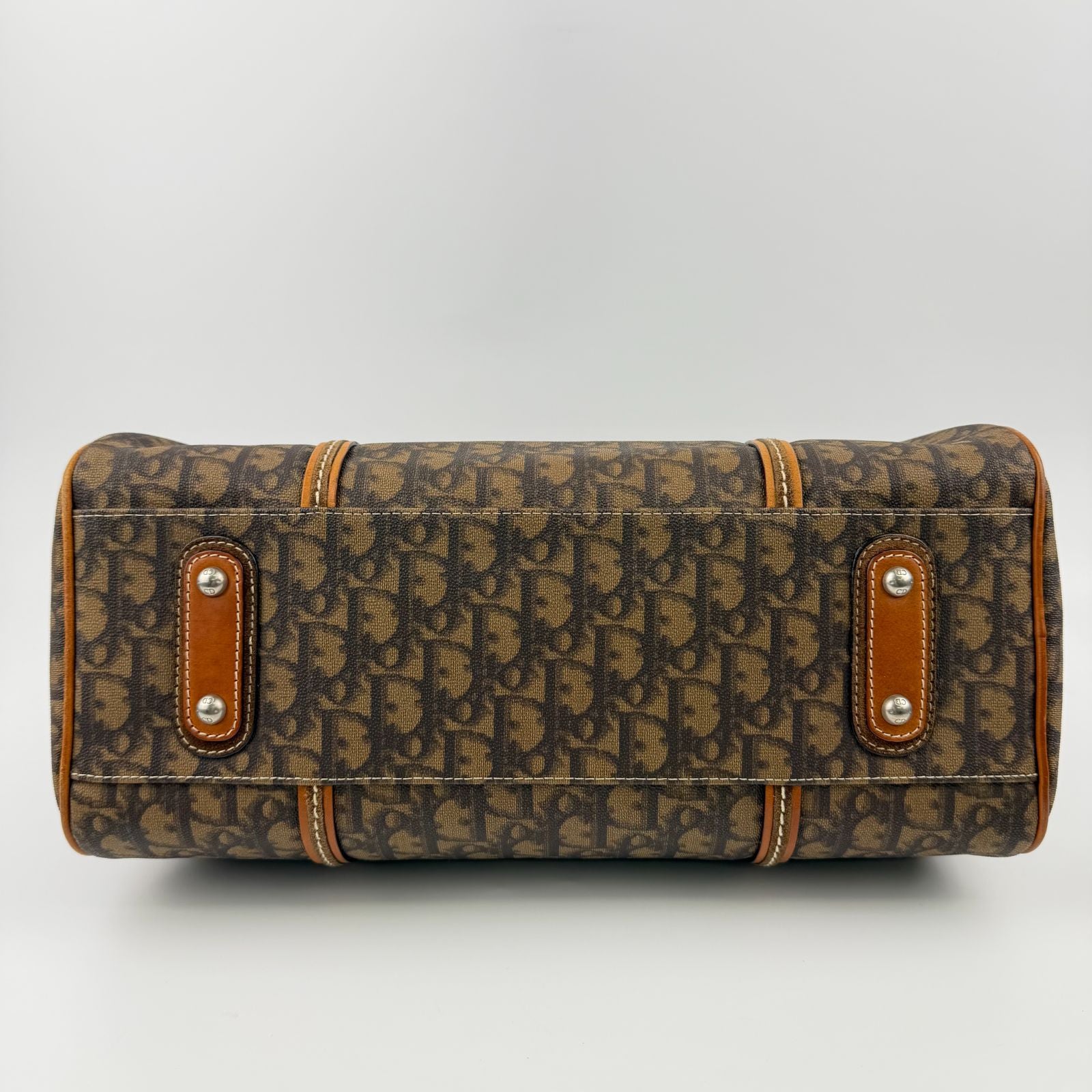 Dior Trotter Chain Shoulder Bag Leather Brown Vintage — view 9
