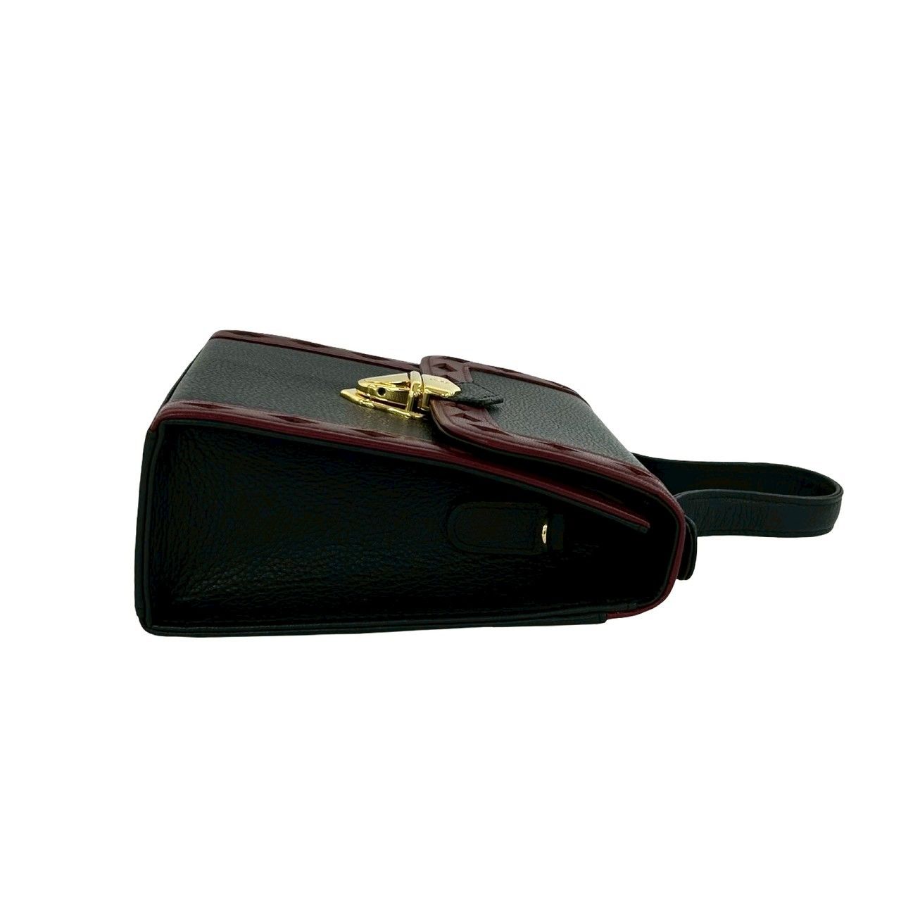 Saint Laurent Cutout Leather 2-Way Shoulder Bag Black — view 6