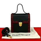 Saint Laurent Cutout Leather 2-Way Shoulder Bag Black