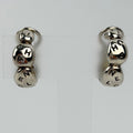 Chanel CC Logo Earrings 925 Sterling Silver Vintage