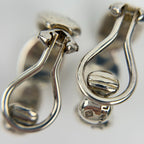 Chanel CC Logo Earrings 925 Sterling Silver Vintage — view 6