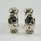 Chanel CC Logo Earrings 925 Sterling Silver Vintage — view 3