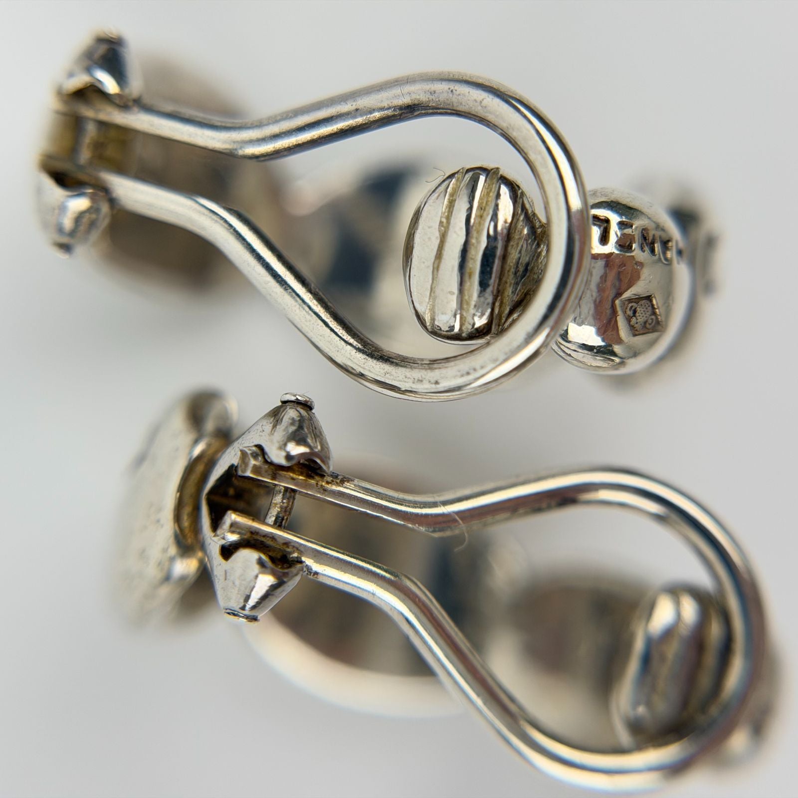 Chanel CC Logo Earrings 925 Sterling Silver Vintage — view 5