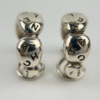 Chanel CC Logo Earrings 925 Sterling Silver Vintage — view 4