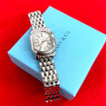 Tiffany & Co Vintage Mark Coupe Quartz Watch Stainless Steel Wristwatch Silver
